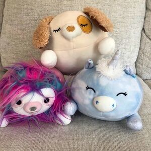 Original squishmellows Harrison Rayen and Devla 7.5 Hug Mees Target Exclusives